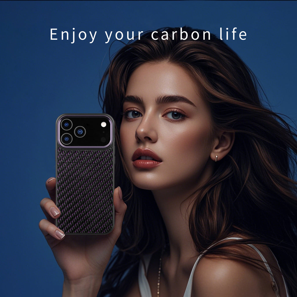 Boîtier téléphonique en fibre de carbone 3K Twill