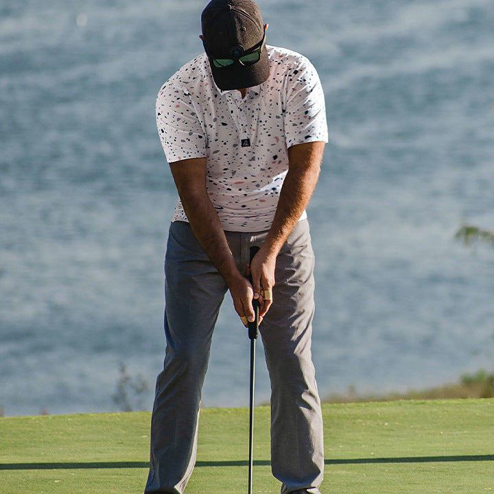 Polo de golf imprimé homme - Casual Short Sleeve Sports Top pour les activités de plein air