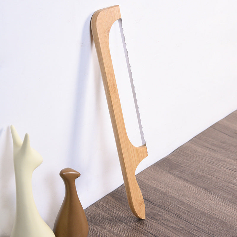 Couteau de coupe à pain déraillé résistant au cintrage en bois
