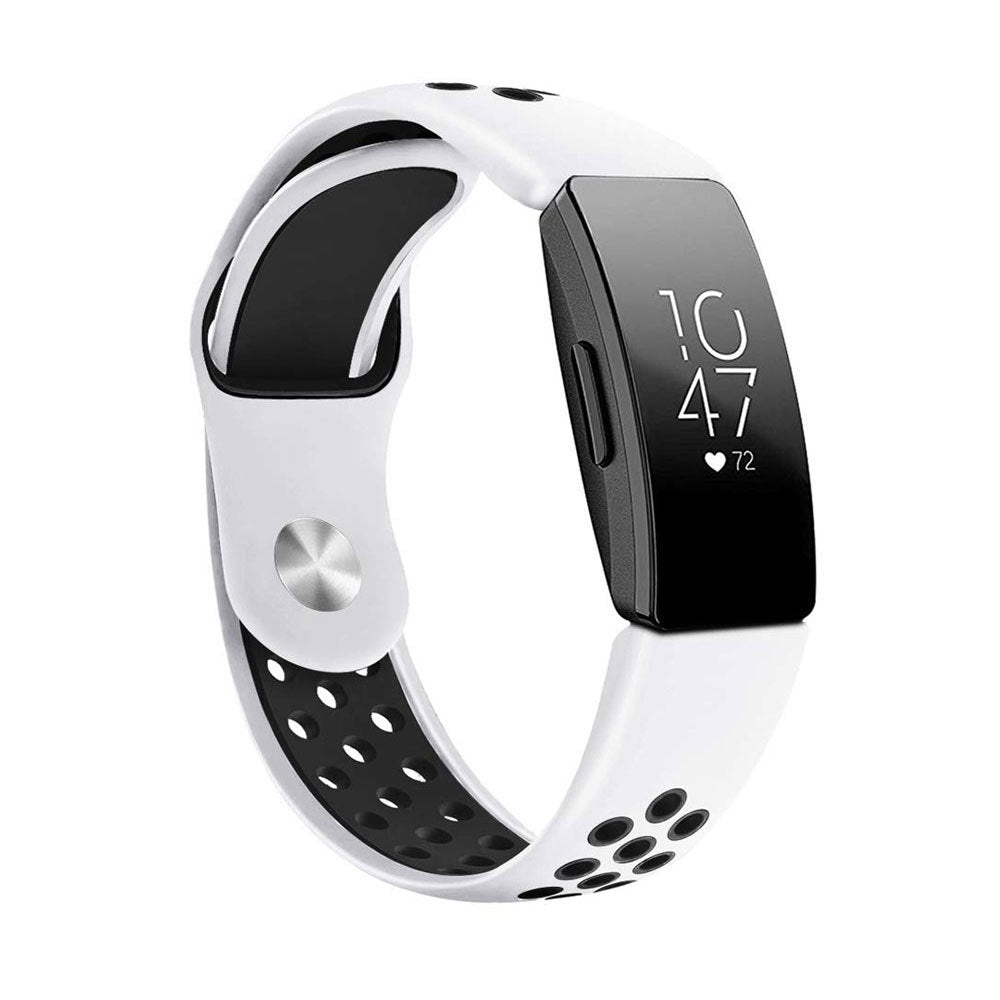 Two-tone silicone bracelet with breathable holes