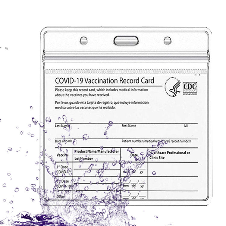 Porte-carte verticale en PVC transparent