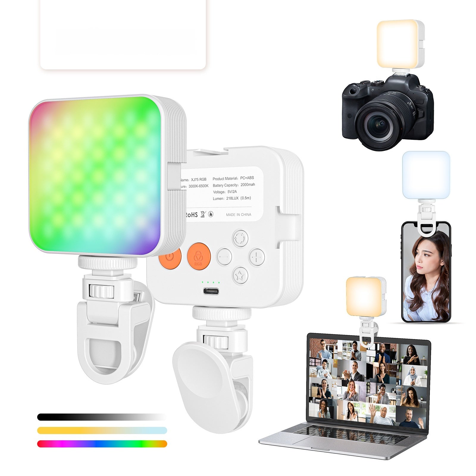 Caméra Pocket Light Atmosphère Mini RGB