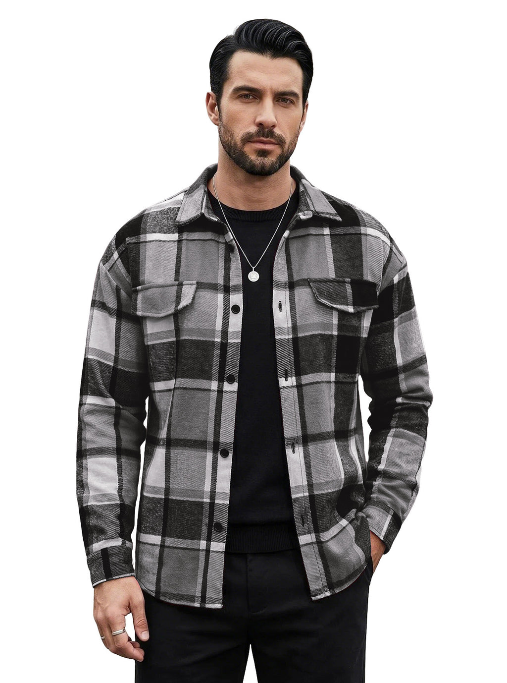 Chemise en cuir brossé vintage homme