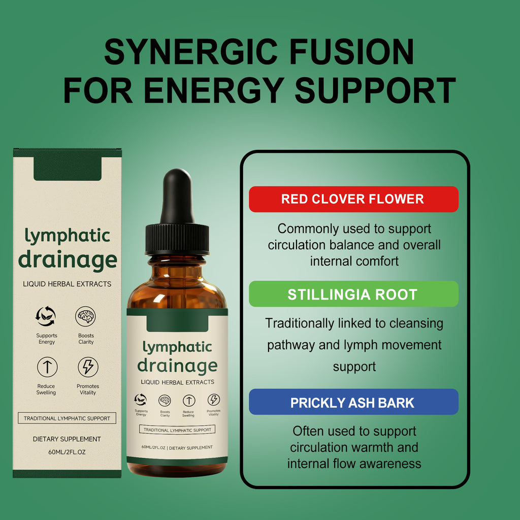 Lymphe soutien de la santé gouttes à base de plantes 60ml boîte