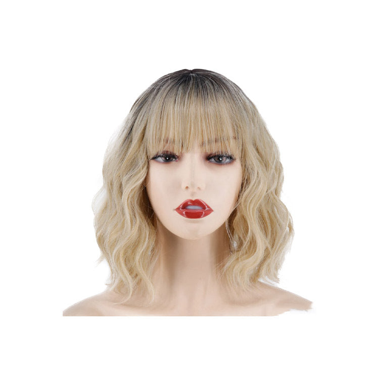 Blonde Long Curly Hair Stage Performance Wig Dance Habiller