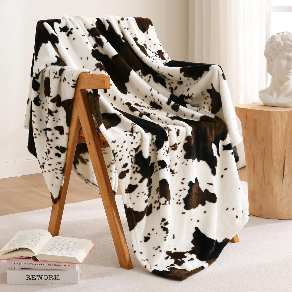 Classique Leopard-print Flannel Blanket Style moderne