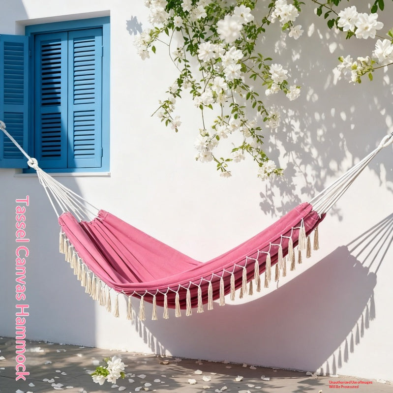 Hamac extérieur et intérieur en toile de tassel