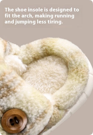 Children's Silent Warm Thick Indoor Fur Shoes