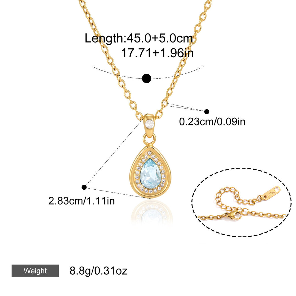 Collier en acier inoxydable en titane pour femmes