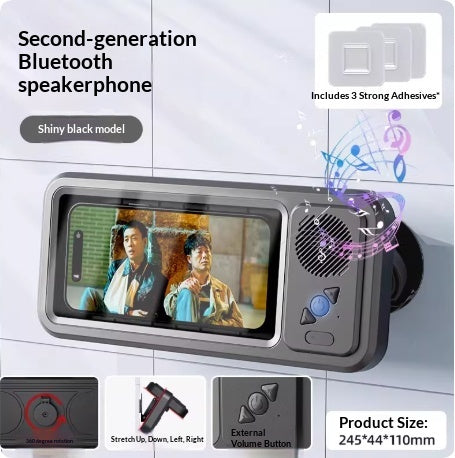 Salle de bain Étanche Coffre-fort Téléphone portable Bluetooth Haut-parleur Audio Baignoire TV Stand Téléphone portable Ho