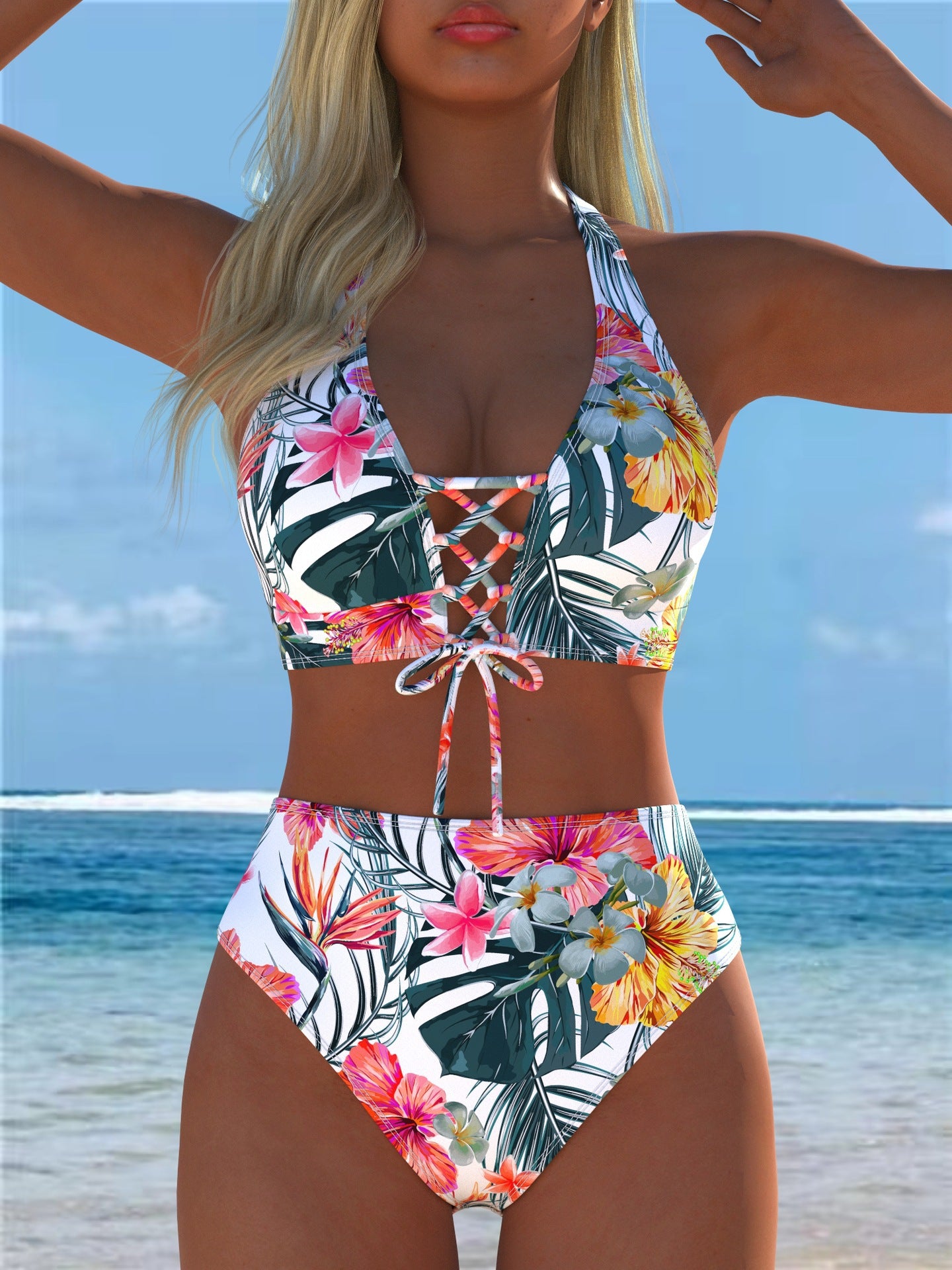 Deux-pièces de maillot de bain femmes Bikini Set Sexy
