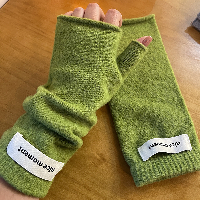 Mittons sans doigts tricotés en cachemire d'hiver chaud