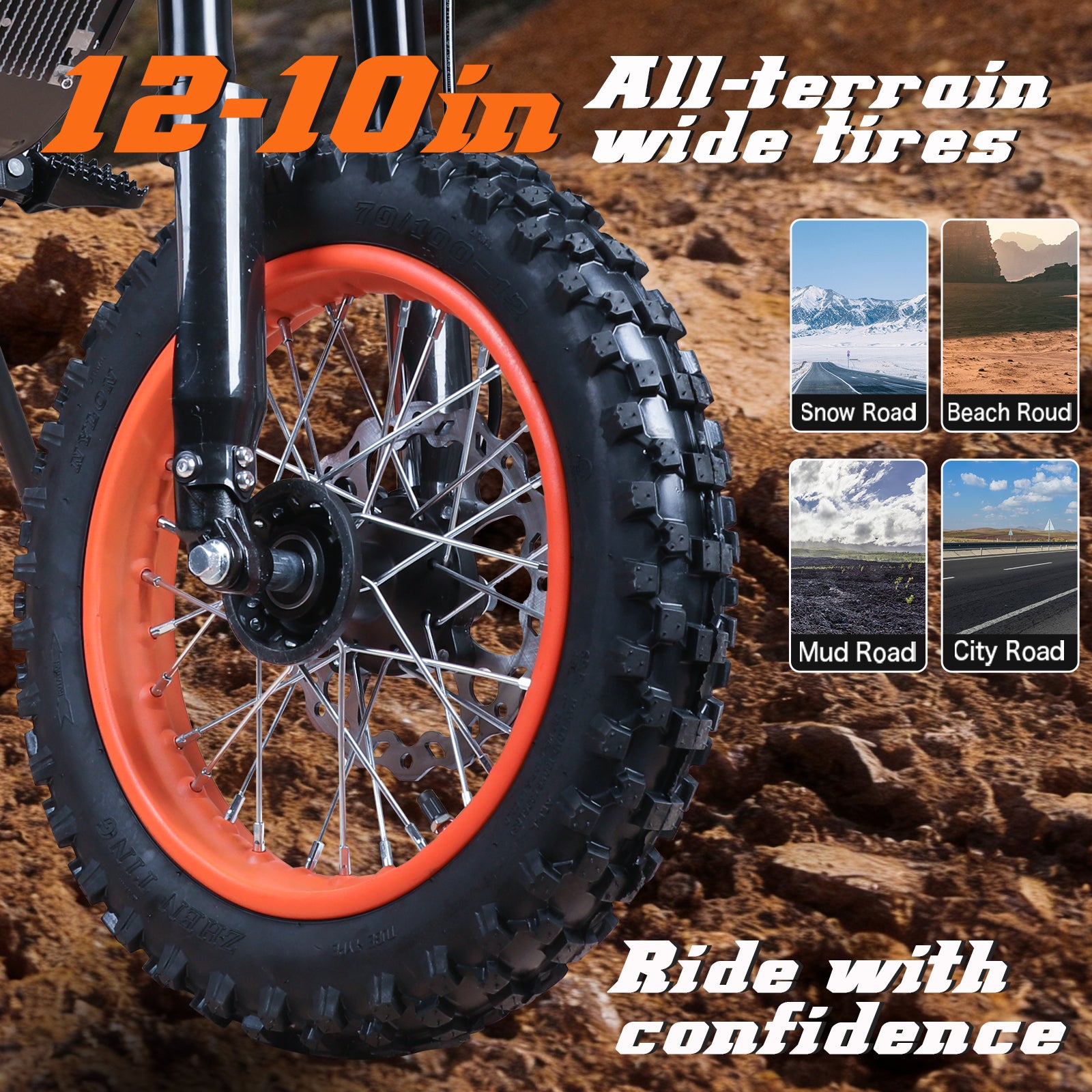 Y66 Iron Frame 3000W Moto électrique avec 20 Mph modèle hors route