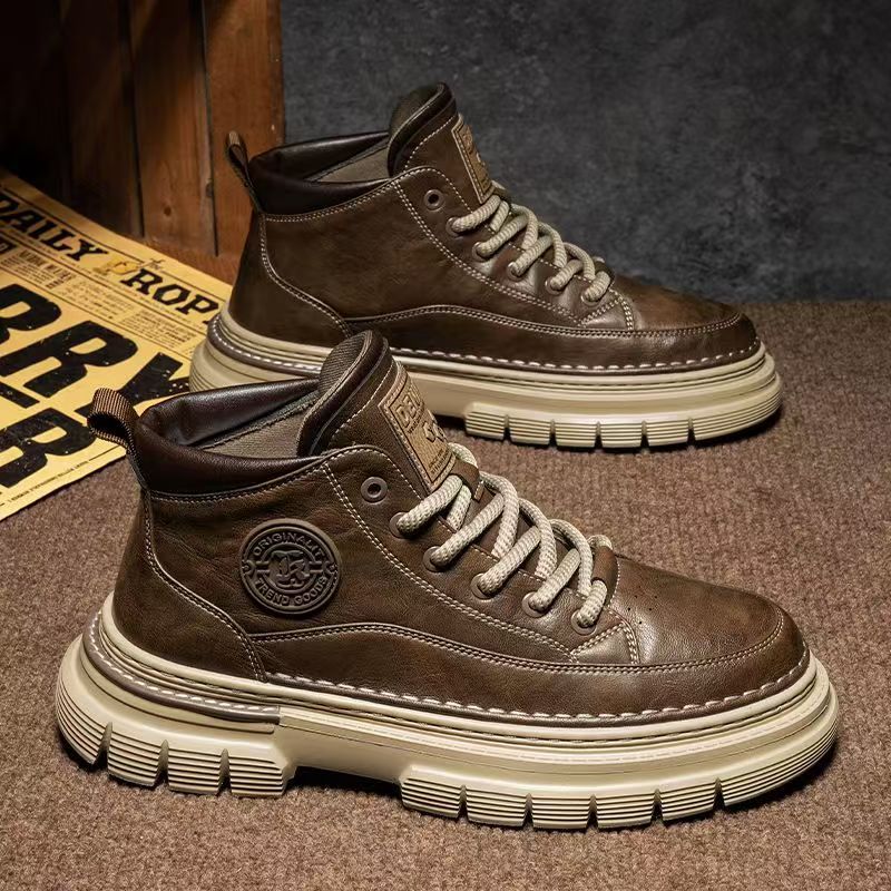 Bottes Homme haut de gamme d'hiver style britannique Retro Martin