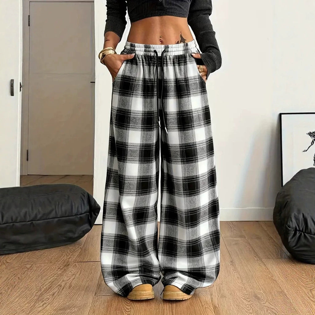 Pantalons en cuir souple retro taille plus grande
