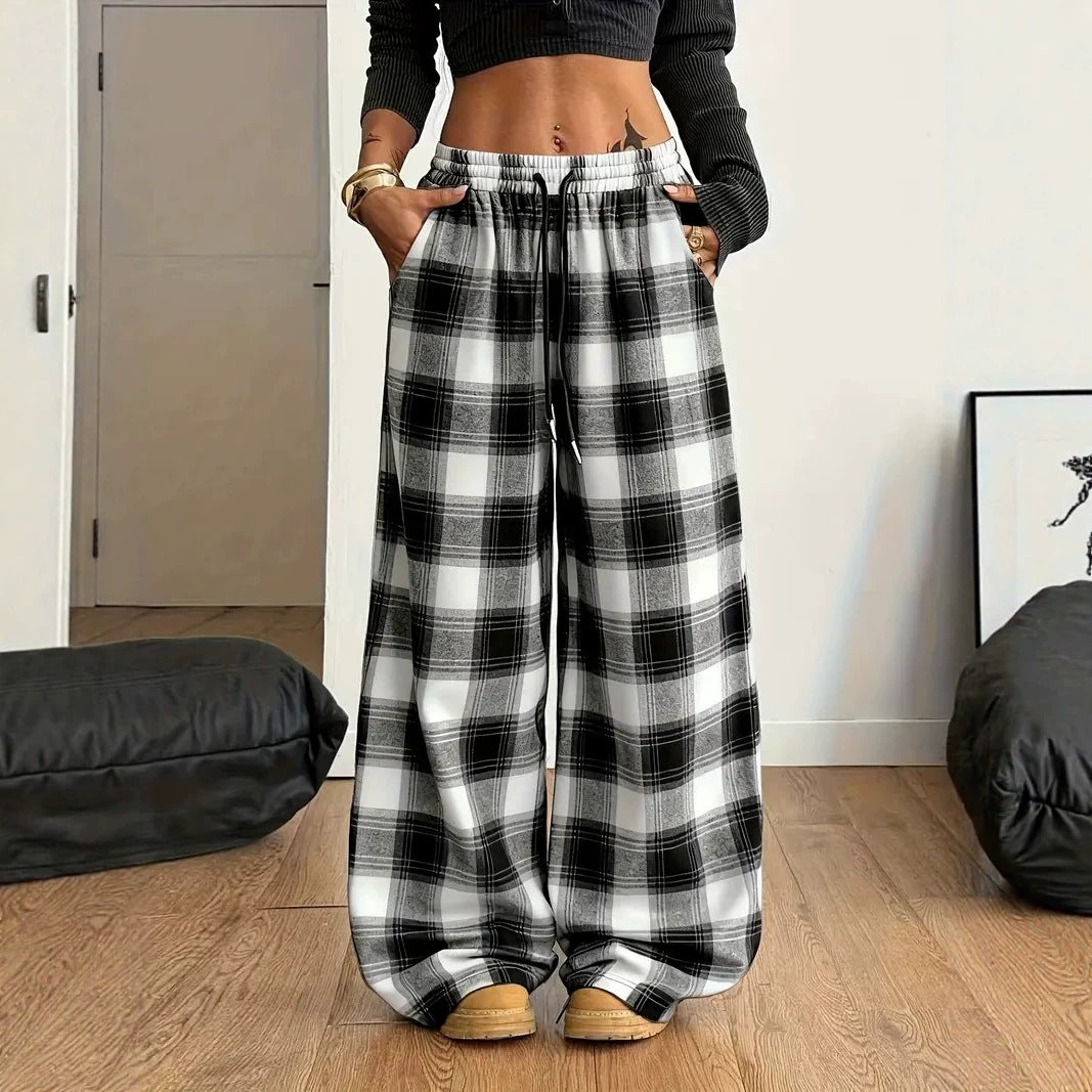 Pantalons en cuir souple retro taille plus grande