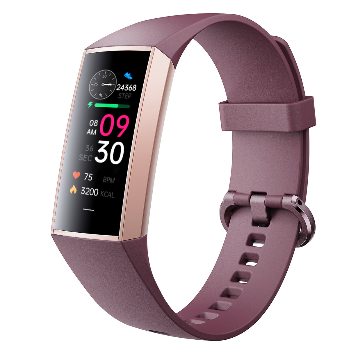 C80 Smart AMOLED Écran Puissance Fréquence cardiaque Blood Oxygen Surveillance Bracelet