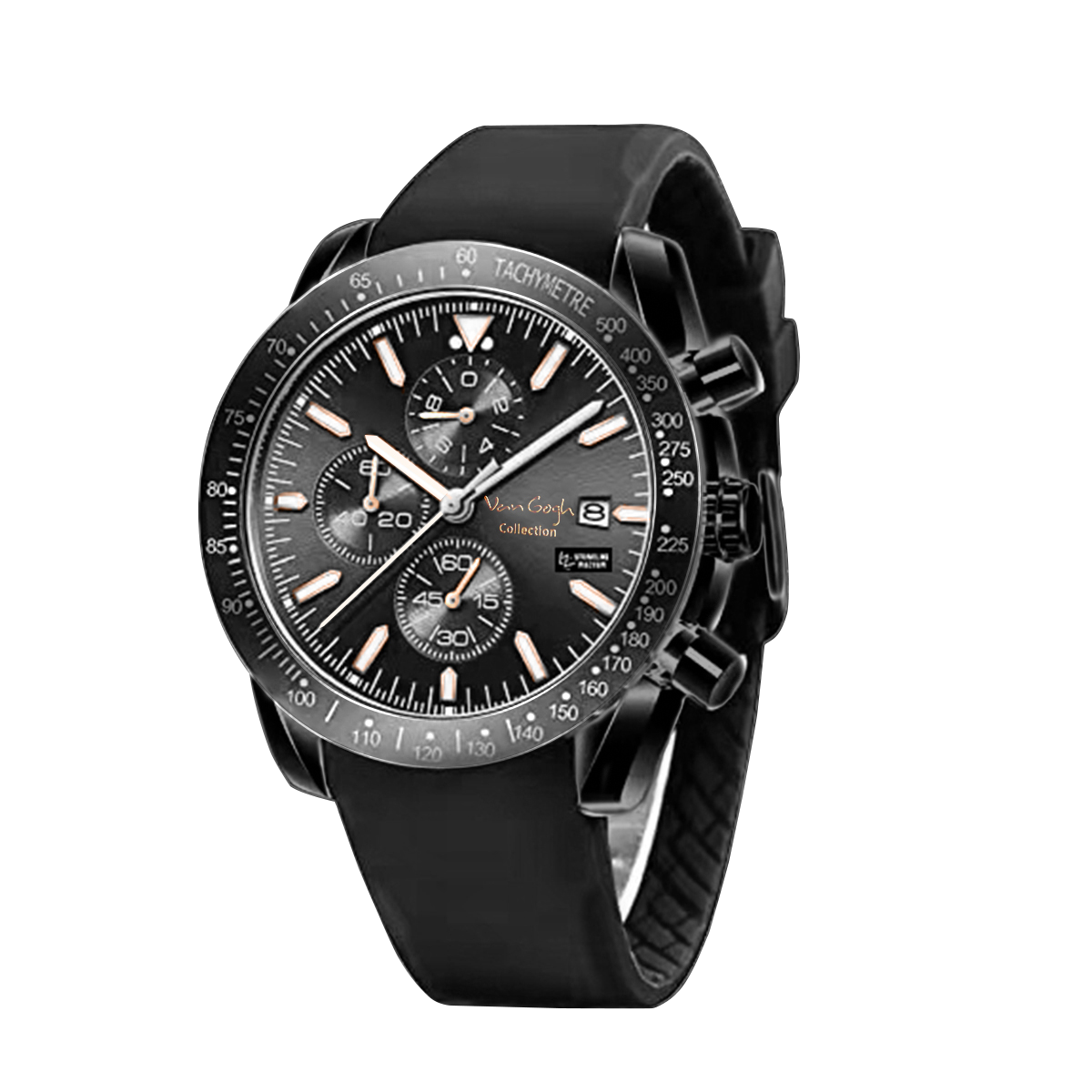 Van Gogh Starry Fantasy Series Montre en caoutchouc pour hommes