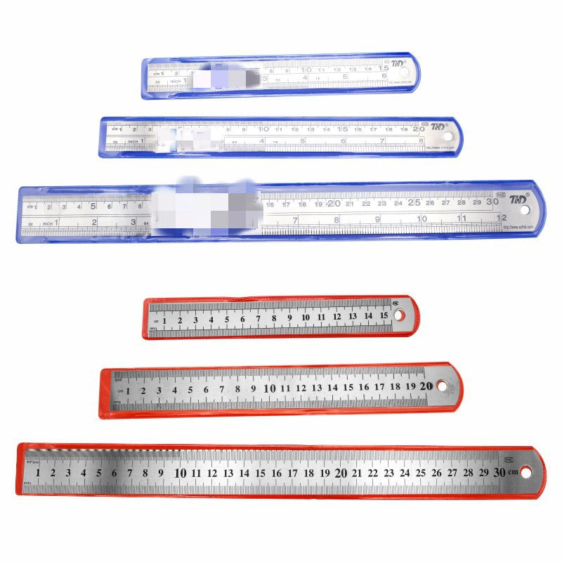 British Straight Steel Ruler 15 20 30 50cm Acier inoxydable Ruler Straight Steel Ruler