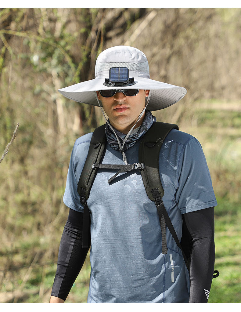 Long Endurance Lithium Battery Fan Solar Charging Wind Sun Protection Hat