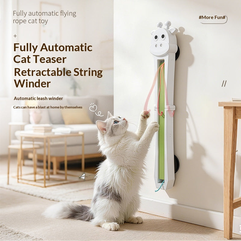 Jouet chat entièrement automatique Cat Teaser avec corde à bascule