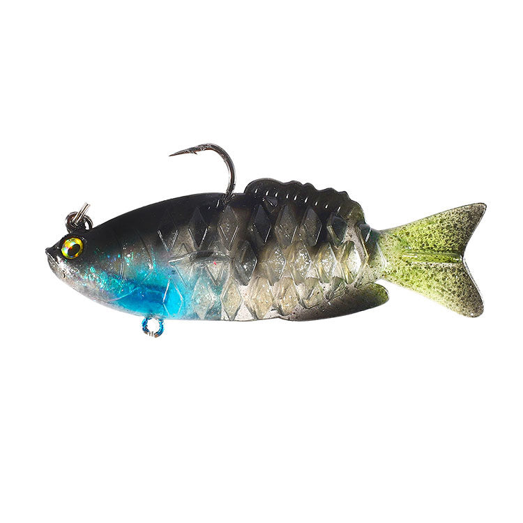 Soft Shad Bait Ultrasoft Multisection Silicone Jig Head Lure Dark Sleeper Swimbait Pour Bas