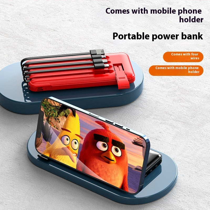 Portable ultra-mince avec banque d'alimentation par câble Grande capacité Alimentation mobile
