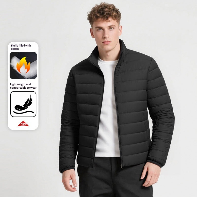 AutomneHiver Casual chaud hommes Stand-collar veste courte