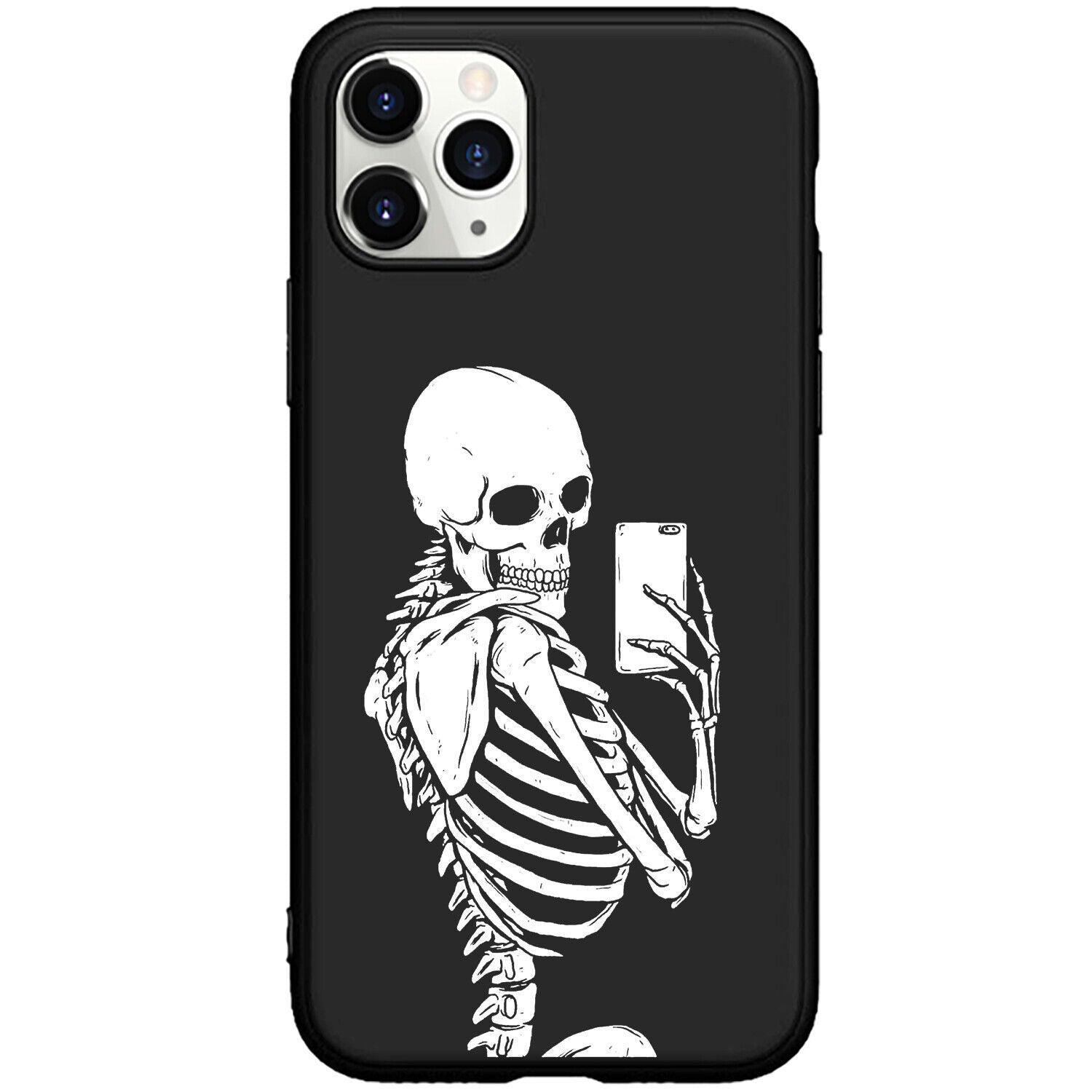 Horreur Pirate Halloween Phone Case Trendy Dark Style Crâne blanc