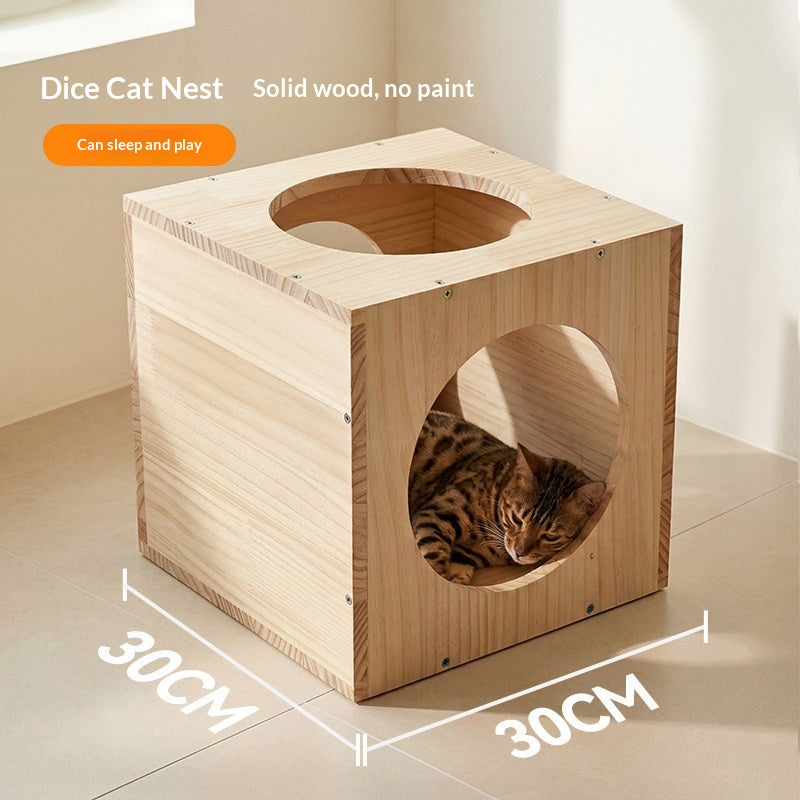 Four-saison Maison de chat Cache-lit Nest Cat Cage Tunnel semi-fermé