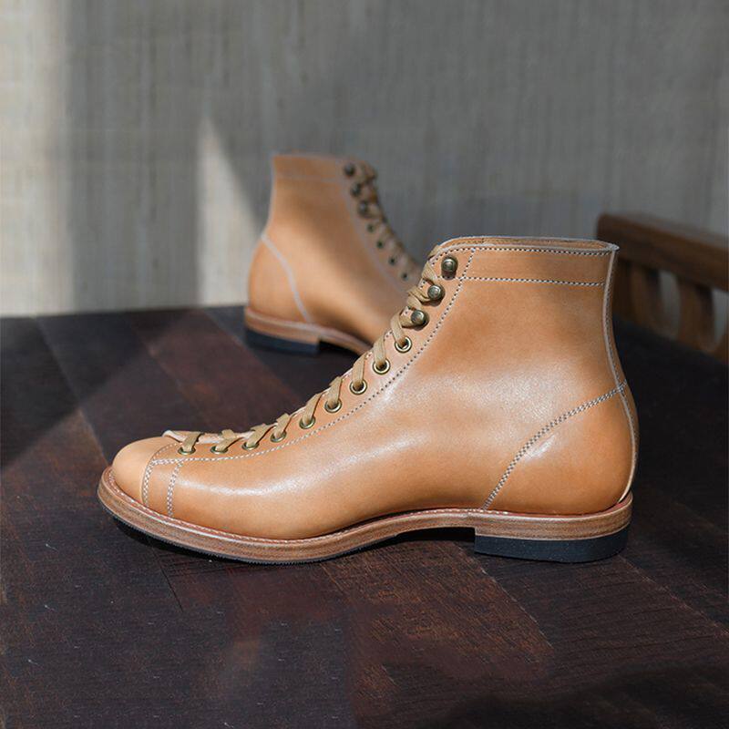 Paratrooper Bottes British-style High-top Chaussures en cuir Hommes