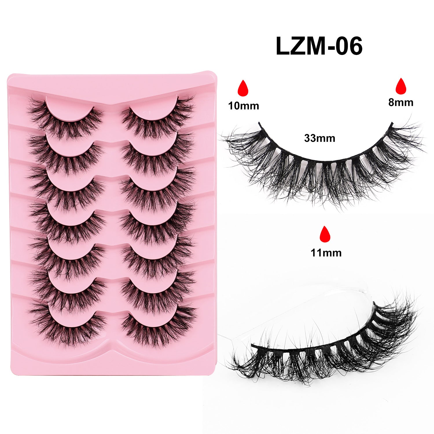 Faux cils 3D pour un épais