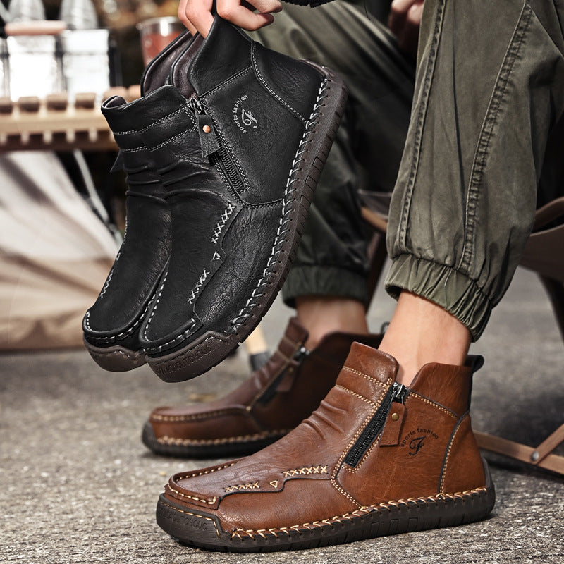 Bottes de cheville haut de gamme plus grande chaud style britannique Dr Boots