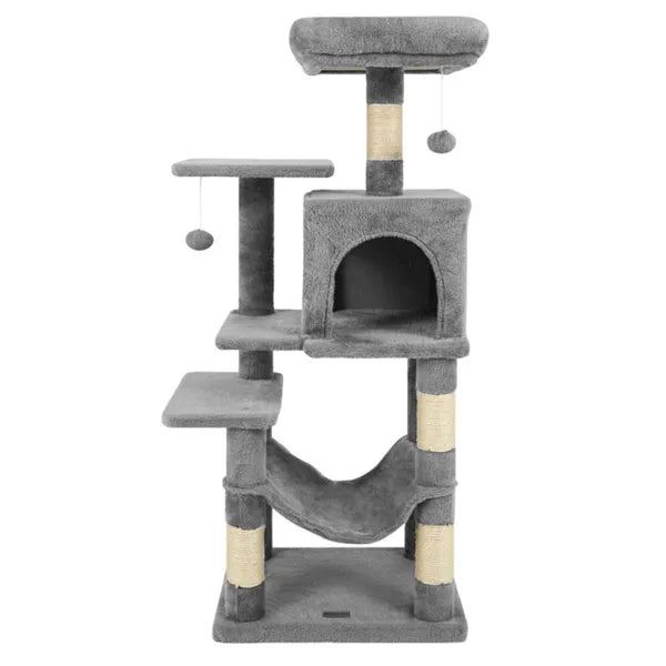 Arbre de chat multi-niveaux de 44" avec perche de dessus spacieuse