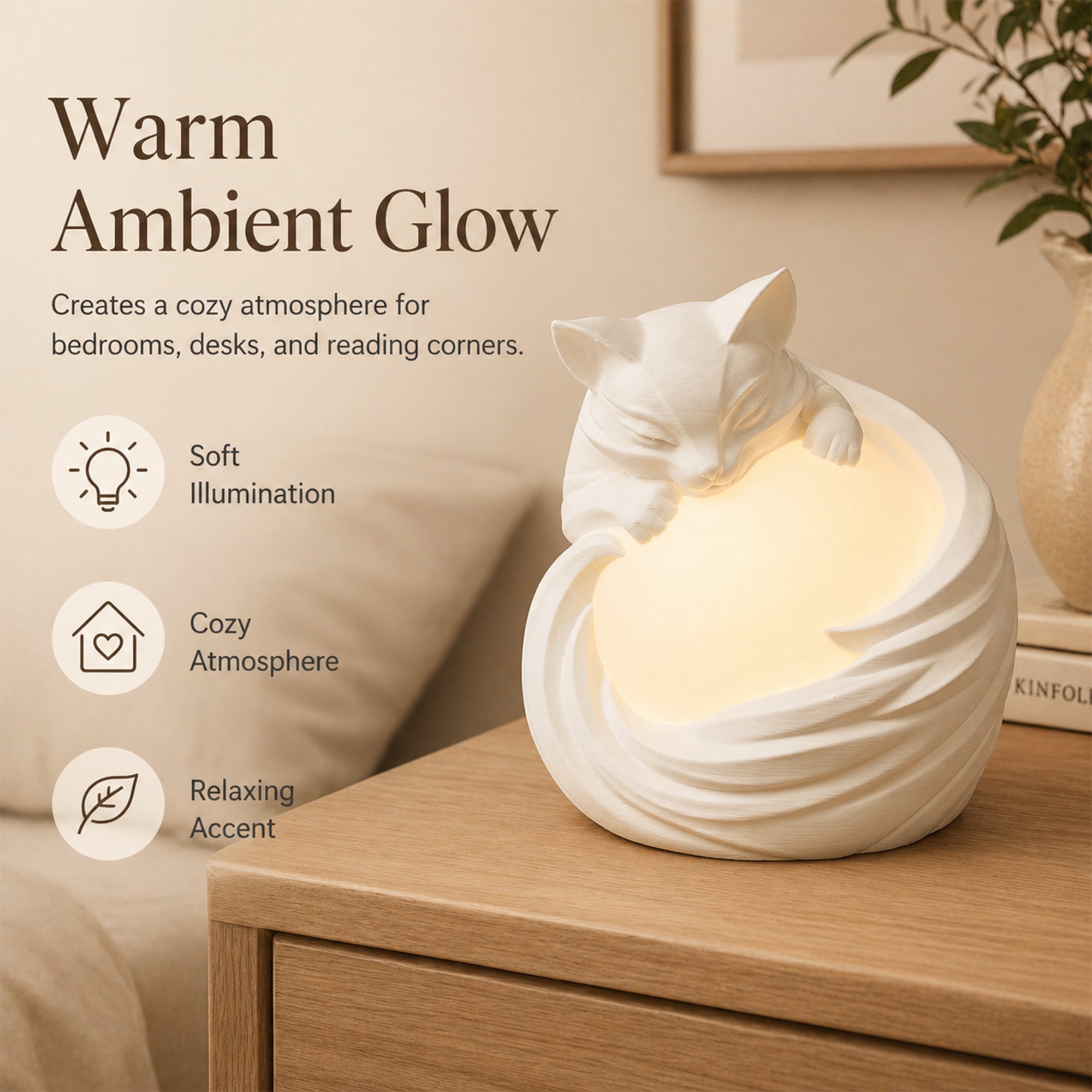 Lampe de table 3D Imprimée pour Chat Ambient