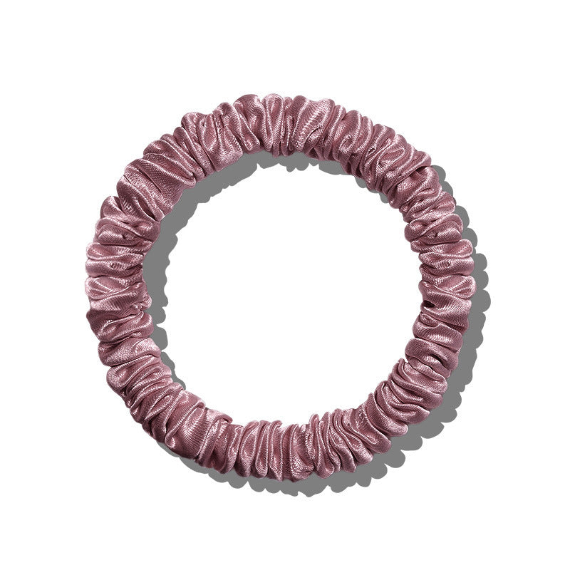 Attache de cheveux en soie 1cm Bande de cheveux en caoutchouc de petite taille