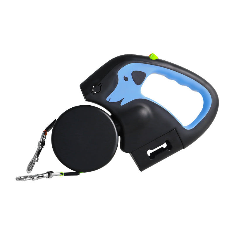 Retractable dual dog leash