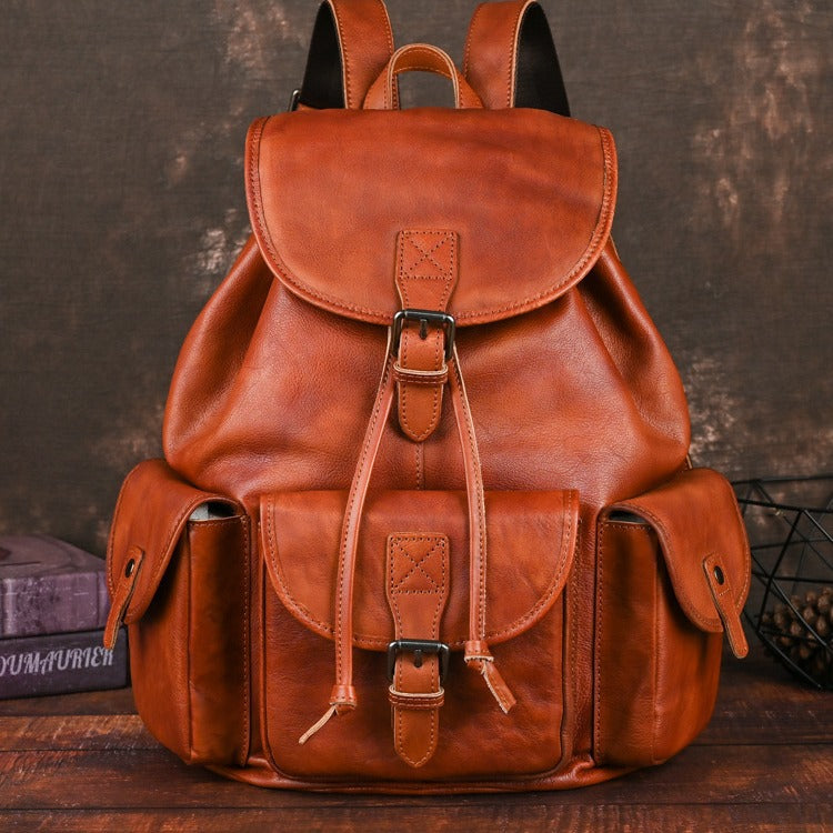 Sac à dos Retro en cuir pour hommes