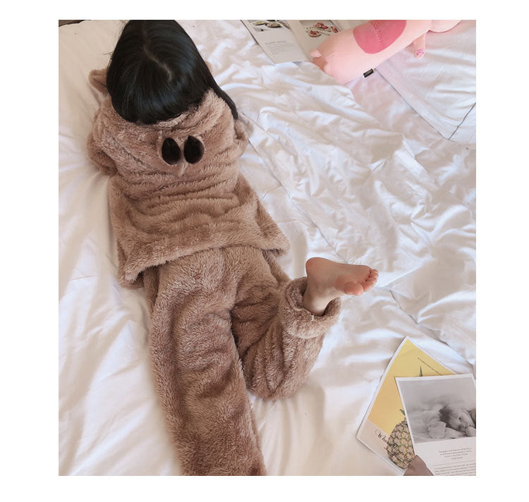 Gants de pyjama en peluche pour parents et enfants