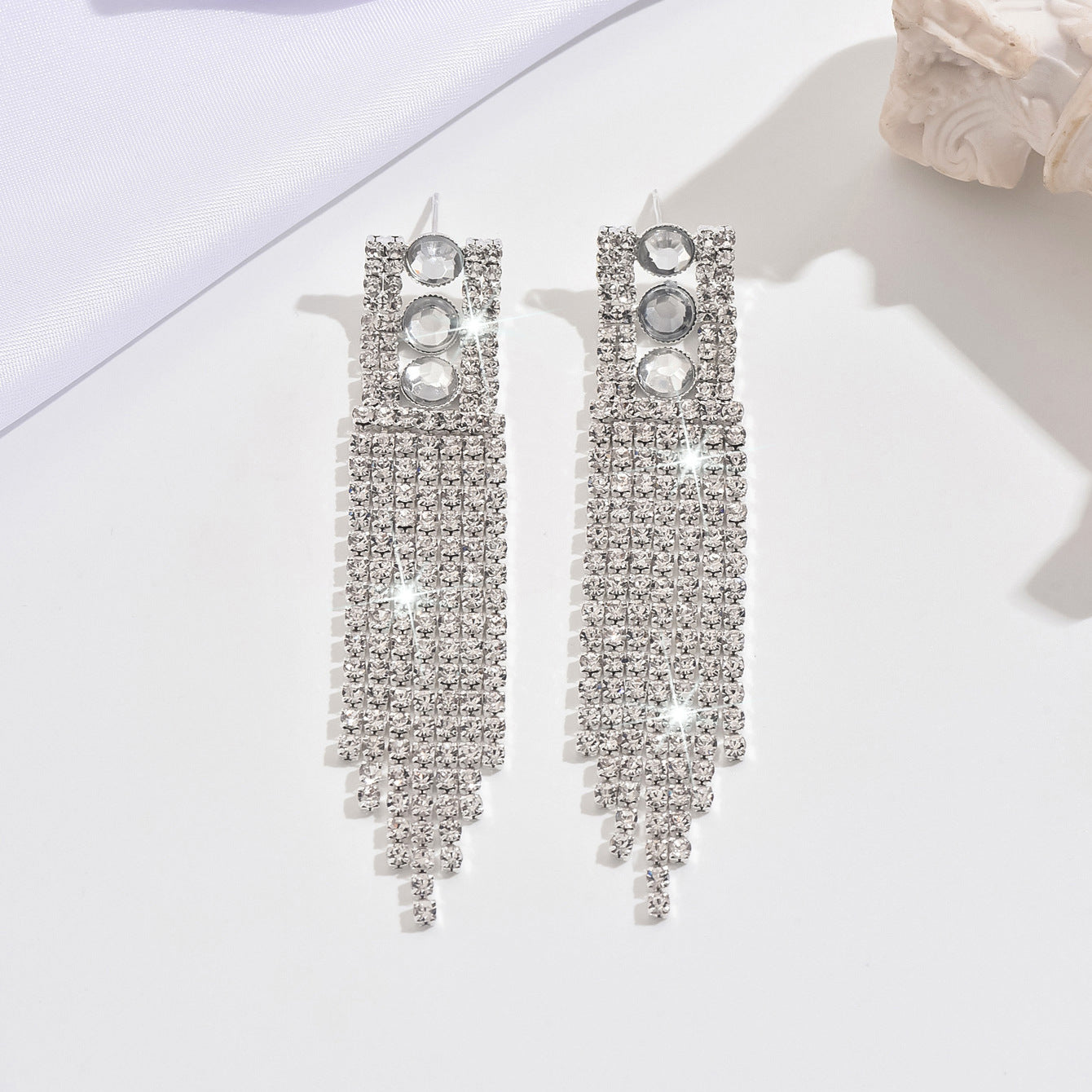 Boucles d'oreilles CZ 3 Rondes Femmes