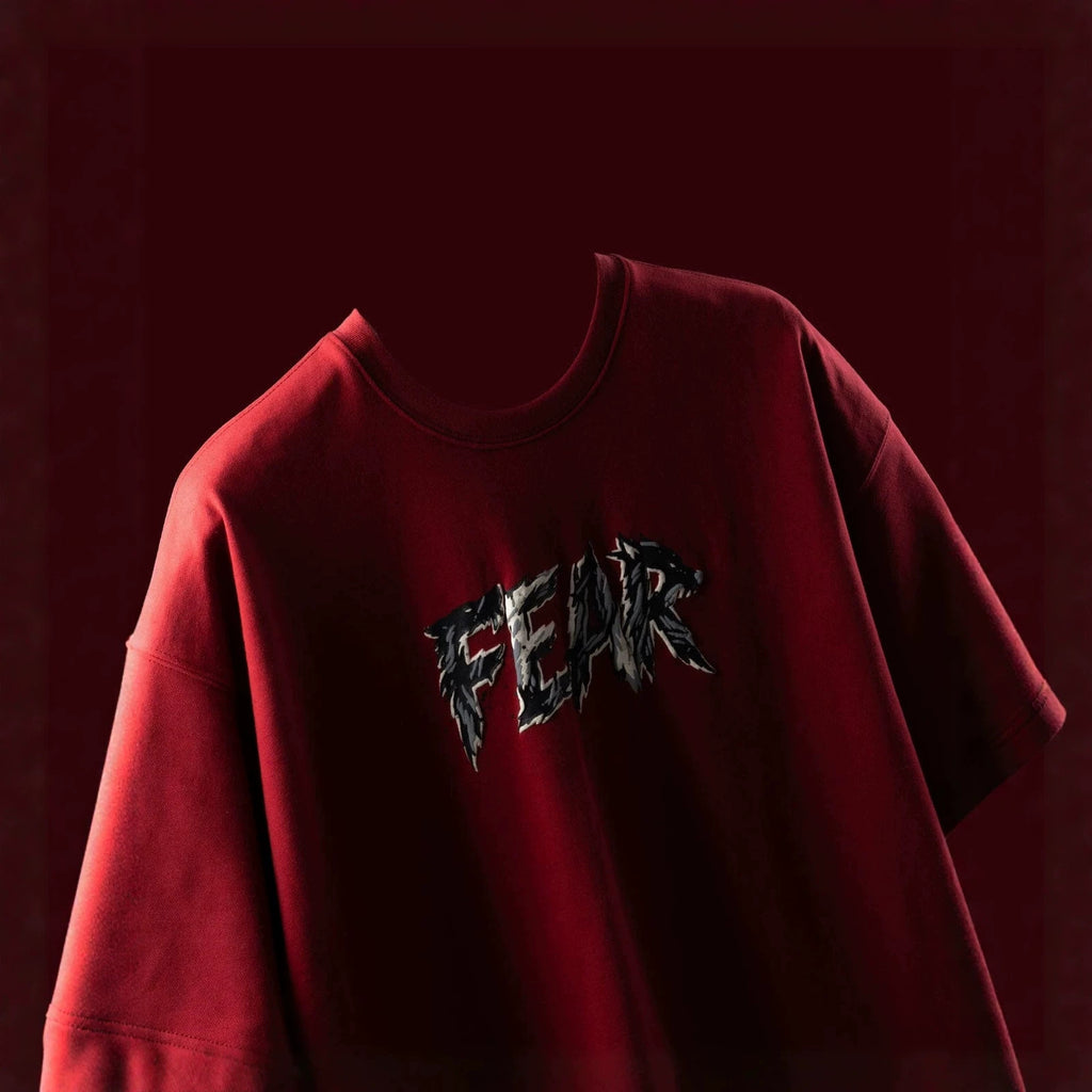 T-shirt à épaulettes rouge à vin de style américain