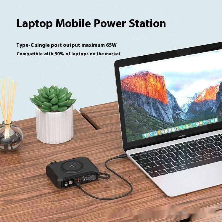 65W Multifunctional Magnetic Suction Wall Charger Power Bank for Laptop