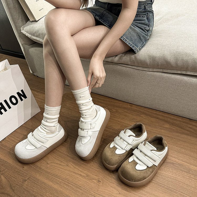 Chaussures Retro Soled Blanc Épaisseur pour Femmes
