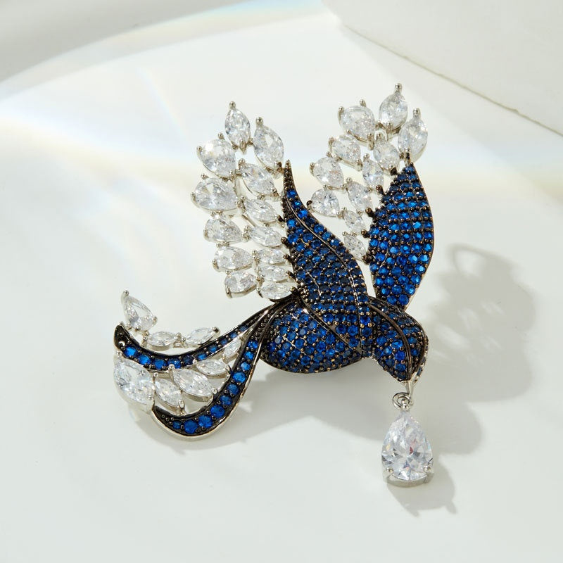 Fashionnable Légèrement Luxurious Micro-Paved Zircon Bird Brooch