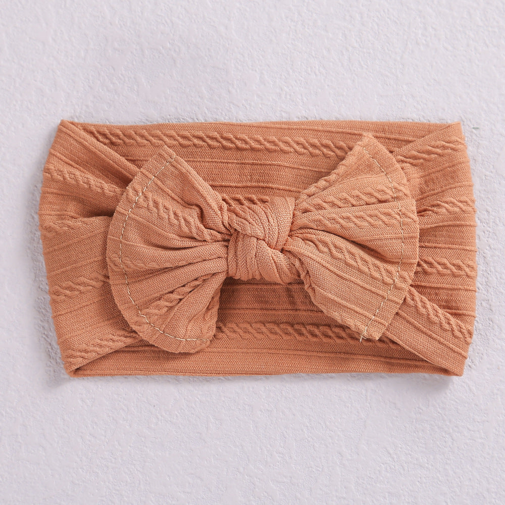 Accessoires pour cheveux bébé Tête élastique Bande passante Edge Nylon Bow Bandeau pour enfants