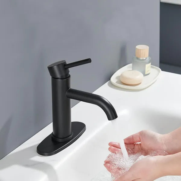 Robinet de toilette à poignée unique Robinet de lavoir en acier inoxydable Trou unique-T10