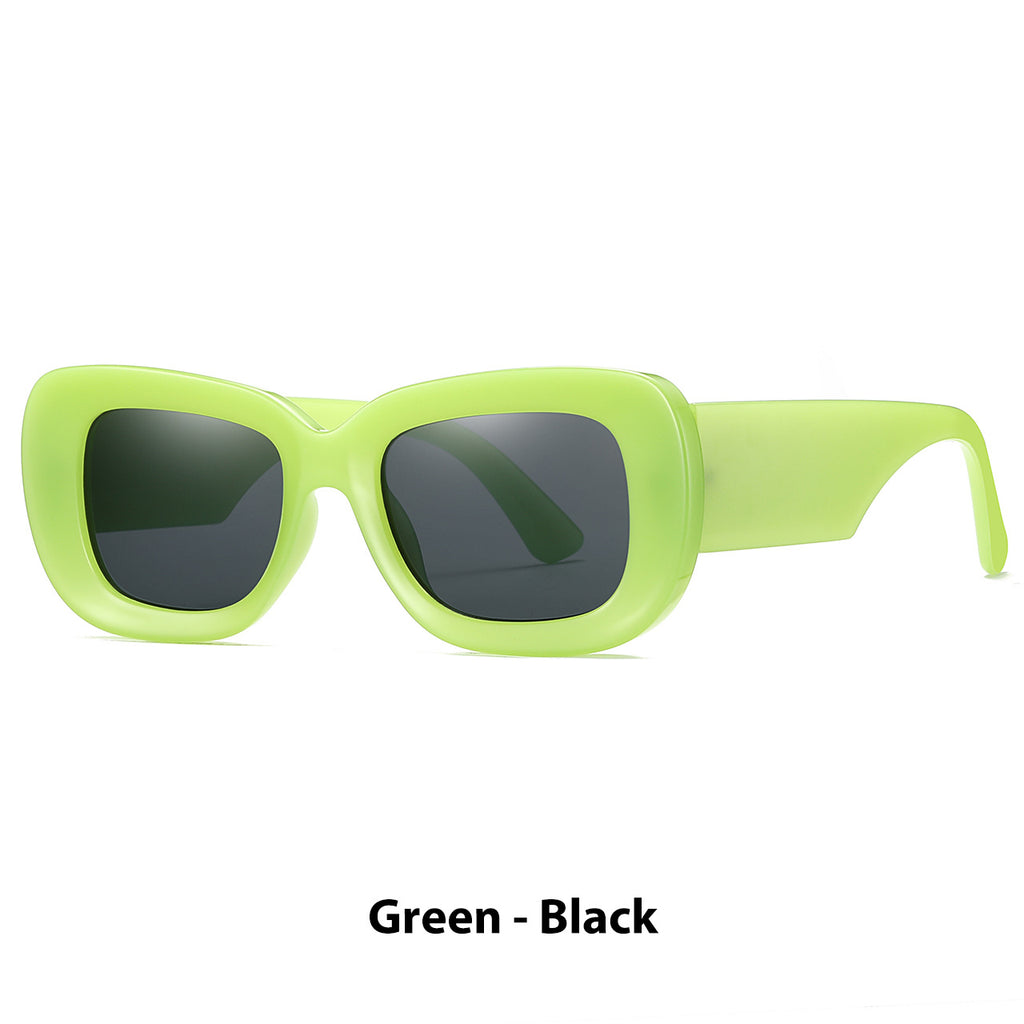 Lunettes de soleil simples Retro Square mode