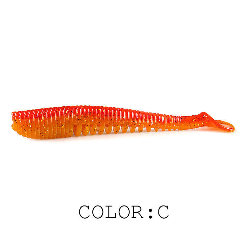 Lure d'eau douce Soft Bait T Tail Crochet de plomb