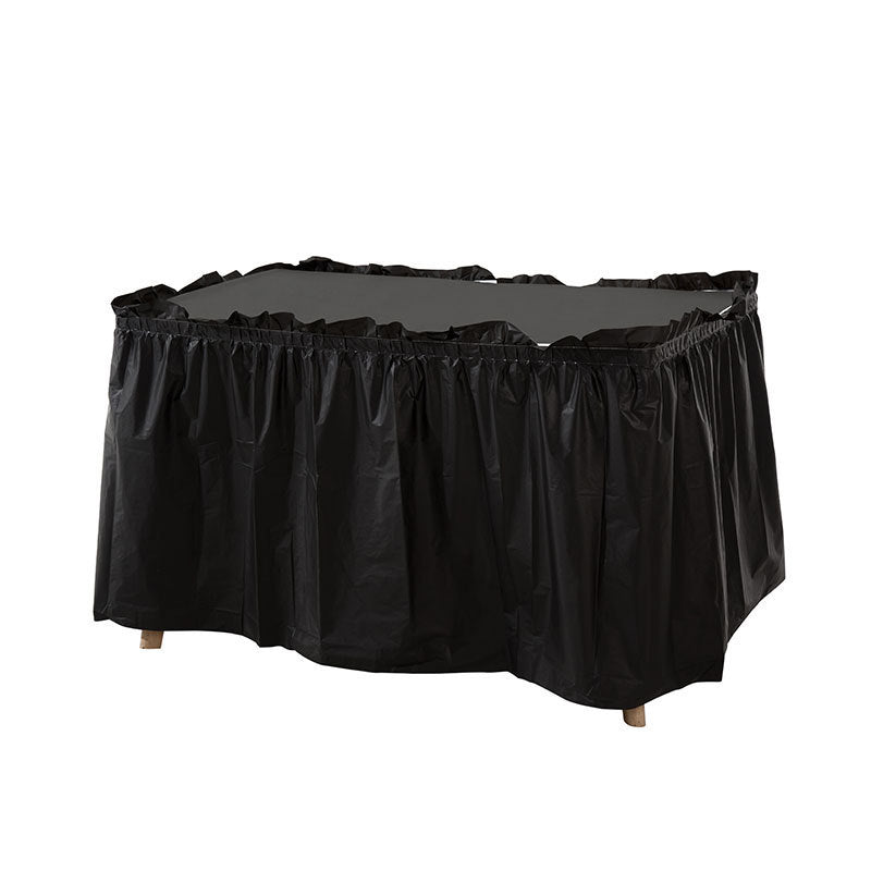 PEVA Jupe de table autocollante imperméable à l'huile-proof jetable skirting pour le mariage de fête
