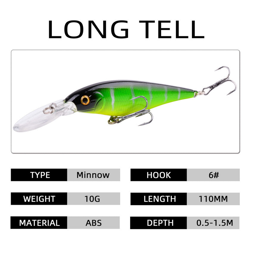 Lure de pêche Minnow 11cm 10g Bâton de langouste flottant